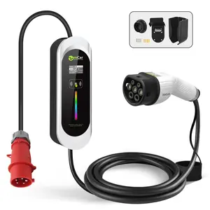 Level 2 EV charger EVSE 11kw Electric car charger 16A 3p Type 2 with CEE plug with Type B RCD built in