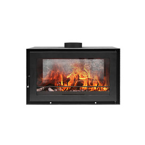 Cheminée en <span class=keywords><strong>bois</strong></span> intégrée - Vue sur 3 côtés en verre, flamme réaliste, puissance thermique élevée, pour les grands espaces de vie - Product Image 6