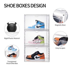 Boîte de rangement pour chaussures en plastique PP épaissi, magnétique, anti-poussière, simple, pour une organisation pratique - Product Image 3