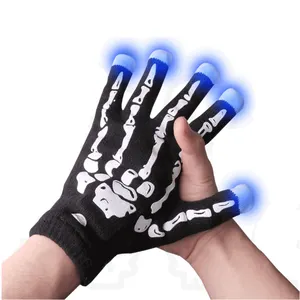 Halloween Costume Skeleton Led Flashing Gloves