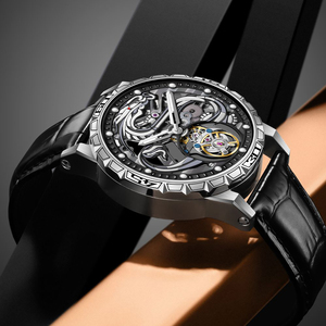 Montres mécaniques personnalisées avec logo du zodiaque chinois, montres de luxe en acier inoxydable saphir, dragon ajouré, <span class=keywords><strong>montre</strong></span> tourbillon pour <span class=keywords><strong>homme</strong></span> - Product Image 2