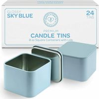 Boîte en fer blanc vide personnalisée pour bougies, petite boîte carrée en fer blanc rose pour parfum solide ou savon, pot en fer blanc pour bougies
