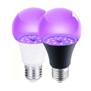 Bombillas de luz negra 12W LED para Halloween 395nm <span class=keywords><strong>UV</strong></span> lámpara negra A19 Blacklight para fiesta brillante en pintura corporal oscura cartel fluorescente - Product Image 1