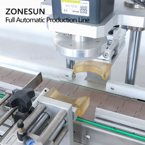 ZONESUN ZS-FAL180X3 מלא אוטומטי לסובב את כובע עגול בקבוק זכוכית צנצנת מילוי מכסת וסימון מכונת - Product Image 3