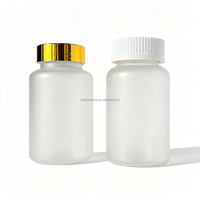 Conteneur de capsules pour animaux de compagnie personnalisé pas cher, 150 ml, blanc mat, transparent, vide, pour compléments alimentaires, vitamines, pilules, flacon en plastique pour emballage
