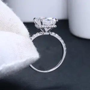 Yingma alta gioielli 5 carati radiante diamante Moissanite anello in oro puro 14K Custom anello di nozze