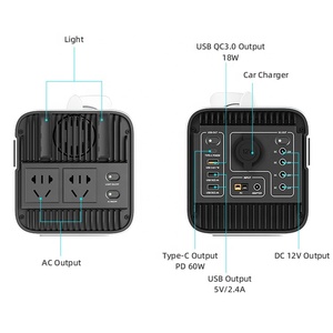 Station d'alimentation portable, batterie solaire 300W/600W/1000W LiFePO4 pour ordinateur portable, utilisation en voiture avec onde sinusoïdale pure - Product Image 3