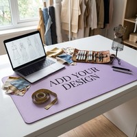 Alfombrilla de Escritorio Reforzada con Borde Cosido, Base de Goma Natural, Impresión Personalizada, XXL, Alfombrilla de Ratón Grande, Protector de Mesa Extendido