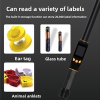 Escáner de Microchip para Mascotas, Lector de Marca de Oreja para Animales, Reconocimiento de Microchip para Perros y Gatos, Lector de Tarjetas Portátil, 124.2125MHz, Lectura de 0-35cm