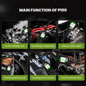 JDiag TopDiag P100 자동차 회로 테스터 자동차 전압 감지기 전기 시스템 프로브 키트 AC DC 12V 24V 자동차 진단 도구 - Product Image 2