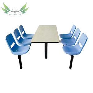 المدرسة مطعم الفولاذ المقاوم للصدأ طويلة طاولة طعام قابلة للتمديد والكراسي/ - Product Image 4