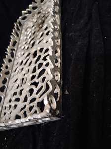 Luxury Aluminum <b>Silver</b> Finished Wedding <b>Tray</b> Ramadan & Wedding Dining Tables and Serving Arrangements <b>Mirror</b> Polished - Product Image 3