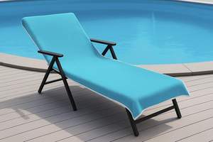 <span class=keywords><strong>Housse</strong></span> de protection en coton éponge pour <span class=keywords><strong>chaise</strong></span> <span class=keywords><strong>longue</strong></span> de jardin, design moderne, avec rabat, 200x75cm - Product Image 2