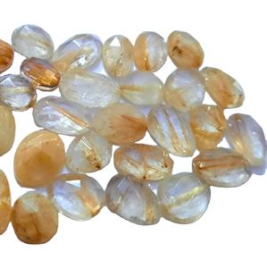 1ct Quartz Rutile Naturel à Facettes Couleur Jaune Doré avec Ton Doré Unique pour la Fabrication de Bijoux - Product Image 1