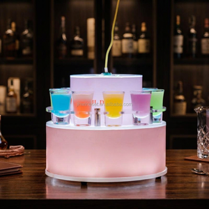 2025 Trending Party Birthday Cake Stand con Shot Cup Tray VIP Led Birthday Cake Bottle Service Presentador - Product Image 2