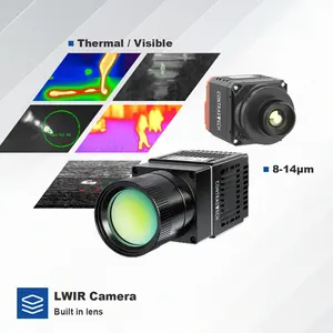 温度測定用の無料SDK640x512非冷却GigEVision熱画像LWIR赤外線カメラLEO64006LWT-50gm