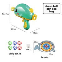 Jeu de tir pour enfants avec lanceur de balles collantes et cible de lancer, machine à balles en forme de baleine de dessin animé, pour l'intérieur, vente en gros, ensemble de jouets pour enfants