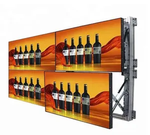 נגן שילוט דיגיטלי 4K 3x3 LCD קיר וידאו מסגרת צרה במיוחד 2x2 מסך קניון פרסום 8 מ""מ 1.8 מ""מ 1.5 מ""מ גובה פיקסלים
