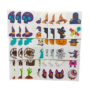 Directo de fábrica Halloween Hombre <span class=keywords><strong>Lobo</strong></span> dientes calabaza miedo brillo en la oscuridad tatuaje pegatinas para fiestas - Product Image 5
