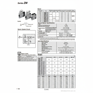 Eyector de vacío SMC Pneumatics, maquinaria y equipos industriales, para uso en el mercado - Product Image 1