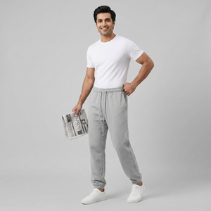 Pantalon de survêtement décontracté à jambe droite en polaire polaire délavée style streetwear, taille mi-haute, vintage, imperméable - Product Image 1