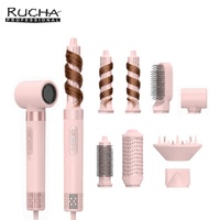 RUCHA 8-in-1 Styler BLDC Haartrockner-Bürste Professioneller Glätter und Lockenstab Styling-Werkzeuge Heißluftbürste