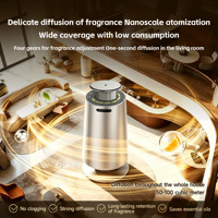 Diffuseur d'aromathérapie de bureau rechargeable, 4 vitesses réglables, lumières sept couleurs, batterie grande capacité pour la maison et le bureau