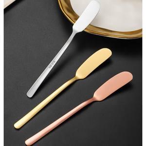 Cuchillos de Mantequilla de Acero Inoxidable <span class=keywords><strong>con</strong></span> Mango Largo Pulido al por Mayor para Restaurantes, para Untar Mermelada, Crema, Queso y Mantequilla - Product Image 3