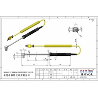 General Purpose Handheld Surface Thermocouple Probe Mesh Type Faster Thermal Response Probe Thermocouple for Surface Application