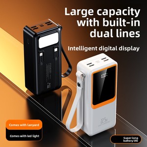 สถานีชาร์จเร็ว 22.5W พร้อมไฟฉาย LED พอร์ต USB หลายช่อง แบตเตอรี่ลิเธียมโพลิเมอร์ 70000mAh <span class=keywords><strong>ว</strong></span>ัสดุพลาสติก - Product Image 2