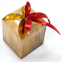 Boîte cadeau portable personnalisée, réutilisable, écologique, auto-érectible avec poignée pour dragées de mariage, vente en gros OEM, impression de logo personnalisée