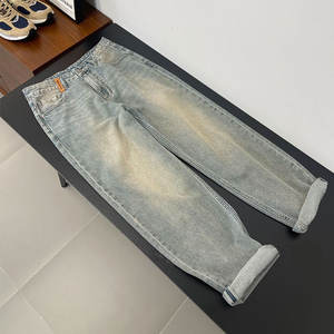 أزياء الرجال المتضخم أزياء مصمم فضفاض الجينز Y2K الهيب هوب فضفاضة تناسب الجينز مخصص المطرزة الجينز - Product Image 2