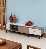 Ensemble Table Basse et Meuble TV de Luxe Personnalisé, Design Simple, Meubles de Salon avec Rangement, Prix de Gros, Matériau MDF