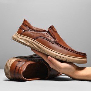 Chaussures en cuir véritable pour hommes, mocassins classiques vintage, chaussures de sport décontractées à semelle souple, mocassins pour hommes, Zapatillas Hombre - Product Image 4