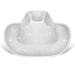 WOWEI Chapeau <span class=keywords><strong>de</strong></span> cowgirl scintillant Chapeau <span class=keywords><strong>de</strong></span> cowgirl pour femmes Accessoires d'<span class=keywords><strong>habillage</strong></span> pour fêtes occidentales Mascarade et costumes - Product Image 2