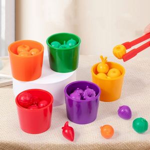 Juguetes Preescolares para el Reconocimiento de Colores, Juegos de Aprendizaje de Matemáticas, Conteo de Frutas con Vasos de Clasificación - Product Image 2