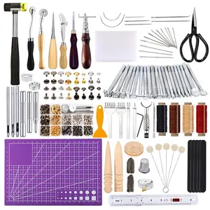 MIU016 Lederen Craft Maken Gereedschap Klinknagels Prong Punch Hamer Leathercraft Gereedschap Kit