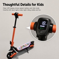 Trottinette électrique pliable pour enfants à deux roues, 21,6 V, 130 W, 6,5 pouces, batterie au lithium 2,5 Ah, 3 vitesses, frein électronique, 70 kg