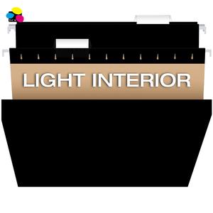 25/BX 1/5 Taille lettre coupée Intérieur en papier <span class=keywords><strong>kraft</strong></span> noir recyclé Dossiers suspendus Fournitures de bureau Fichiers suspendus pour usage intérieur - Product Image 3