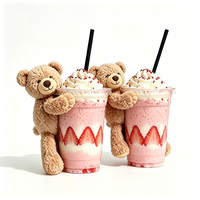 Mini ours en peluche doux à faible MOQ avec rembourrage en coton PP pour ornement latéral de tasse à café, cadeau