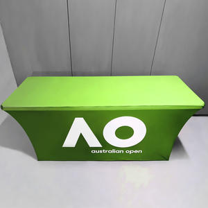Manteles de poliéster de LICRA rectangulares impresos personalizados, cubierta de mesa elástica para exteriores de 6 pies para uso publicitario y logotipo con impresión personalizada - Product Image 6