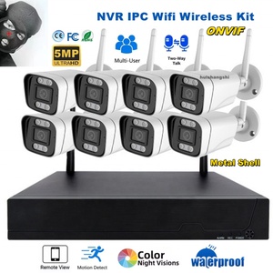 Système de surveillance CCTV extérieur sans fil WiFi 8 canaux NVR en métal avec caméras de sécurité IP - Product Image 1