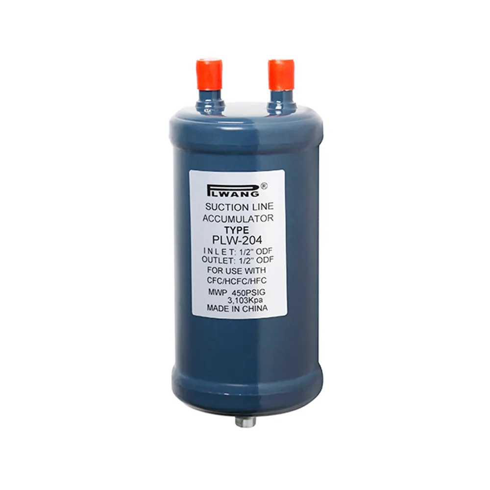 The PLW 204 heat exchange gas-liquid separator has a strong structure refrigerant R22 R134a R404A R410A