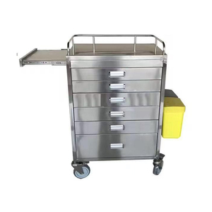 Chariot <span class=keywords><strong>de</strong></span> secours médical non magnétique pour la distribution <span class=keywords><strong>de</strong></span> médicaments, mobilier hospitalier mobile d'urgence - Product Image 1