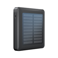 Banque d'alimentation solaire ultra-mince OEM avec logo, étanche, 5000 mAh, charge rapide, portable pour usage extérieur