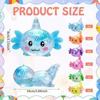 Nouveaux jouets à presser amusants, adorables animaux Axolotl et Capybara, jouets sensoriels anti-stress pour enfants, cadeaux pour enfants