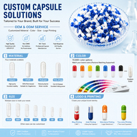 Produit sain halal et casher Capsule vide HPMC transparente végétale naturelle pour poudre de qualité médicale