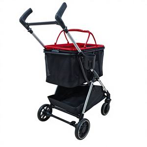 Mamago 605-3 4-wiel aluminiumlegering opvouwbare lichtgewicht waterdichte wasbare draagbare comfortabele honden- en kattenwagen voor vliegtuigen - Product Image 3