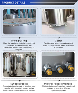 Stainless Steel <strong>Single</strong> Layer Mixing Cylinder Tank Efficient Chemical Equipment for Heating Mixing - Product Image 6