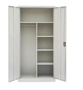 寝室用ワードローブ スチール製 <span class=keywords><strong>2</strong></span>ドア収納キャビネット メタルクローゼット 収納ワードローブ（鍵付き） - Product Image 6